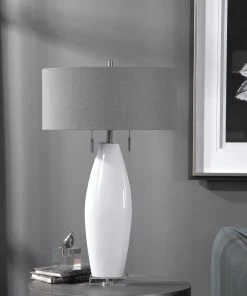 Table Lamps Uttermost Laurie White Ceramic Table Lamp