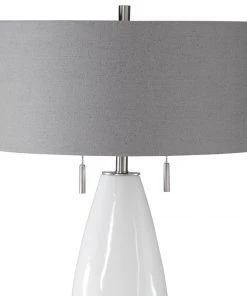 Table Lamps Uttermost Laurie White Ceramic Table Lamp