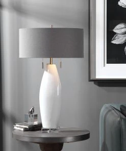 Table Lamps Uttermost Laurie White Ceramic Table Lamp