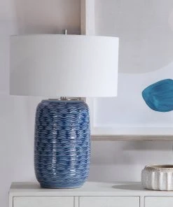 Table Lamps Uttermost Sedna Blue Table Lamp