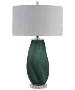 Uttermost Esmeralda Green Glass Table Lamp