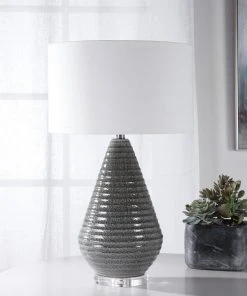 Uttermost Carden Smoke Gray Table Lamp 10 Uttermost Carden Smoke Gray Table Lamp