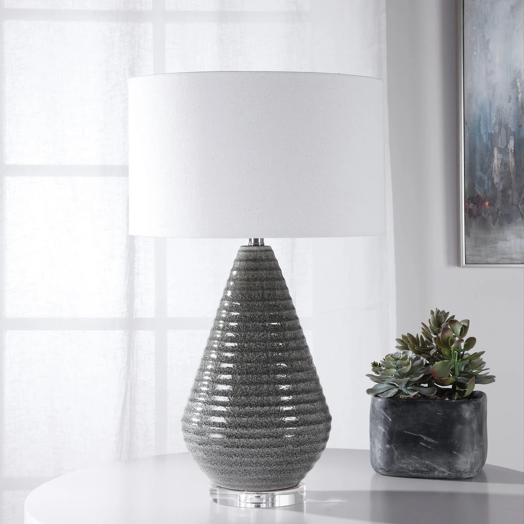 Uttermost Carden Smoke Gray Table Lamp 5 Uttermost Carden Smoke Gray Table Lamp