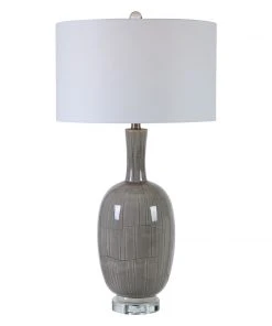 Uttermost LeAnna Gray Crackle Table Lamp Table Lamps