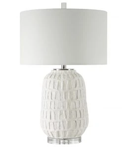 Uttermost Caelina Textured White Table Lamp Table Lamps