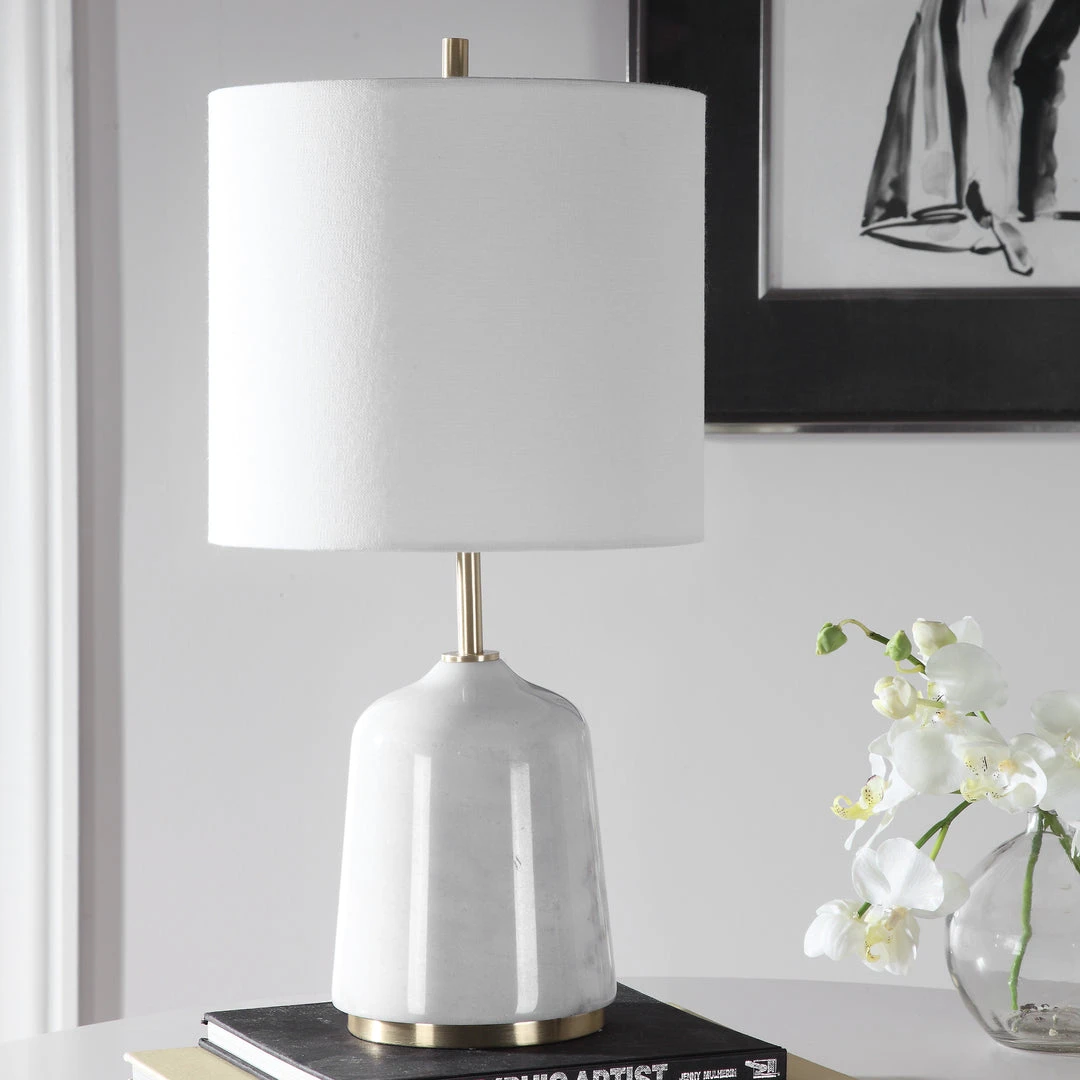 Uttermost Eloise White Marble Table Lamp 5 Uttermost Eloise White Marble Table Lamp