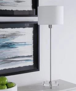 Table Lamps Uttermost Wick Nickel Buffet Lamp