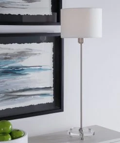 Table Lamps Uttermost Wick Nickel Buffet Lamp