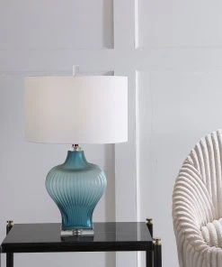 Uttermost Marjorie Frosted Turquoise Table Lamp
