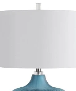 Uttermost Marjorie Frosted Turquoise Table Lamp