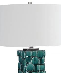 Table Lamps Uttermost Geometry Green Table Lamp