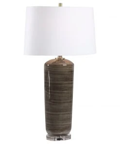 Uttermost Ebon Charcoal Table Lamp