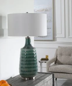Uttermost Scouts Deep Green Table Lamp
