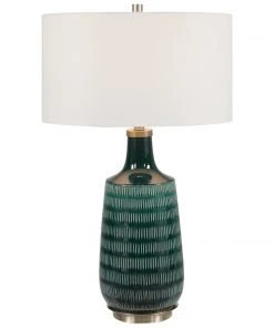 Uttermost Scouts Deep Green Table Lamp
