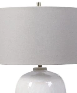 Table Lamps Uttermost Winterscape White Glaze Table Lamp