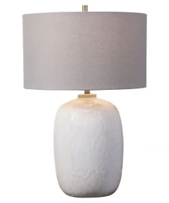 Table Lamps Uttermost Winterscape White Glaze Table Lamp