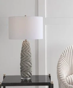 Table Lamps Uttermost Kari Light Gray Table Lamp