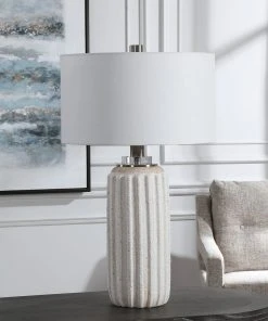 Table Lamps Uttermost Azariah White Crackle Table Lamp