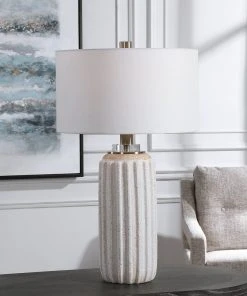 Table Lamps Uttermost Azariah White Crackle Table Lamp