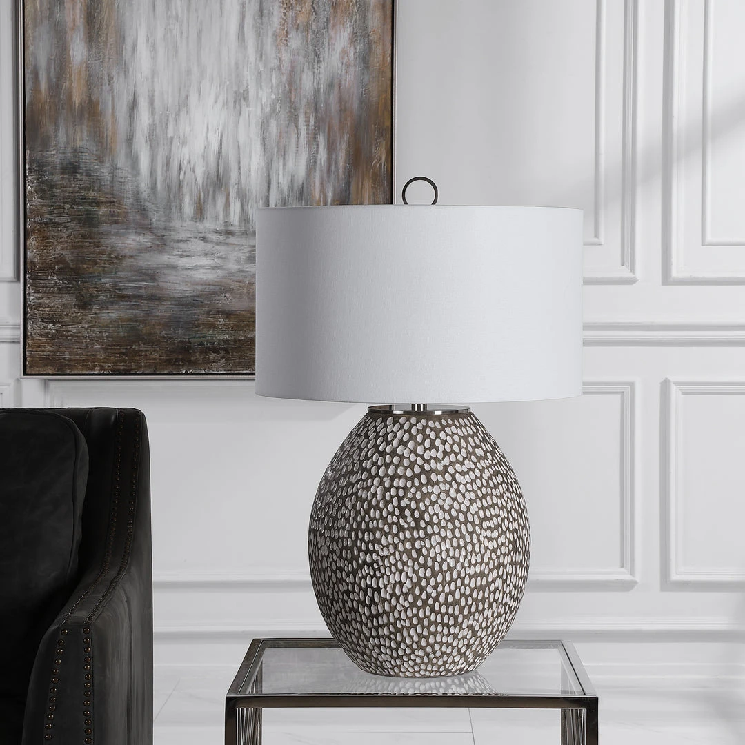 Uttermost Cyprien Gray White Table Lamp 5 Uttermost Cyprien Gray White Table Lamp