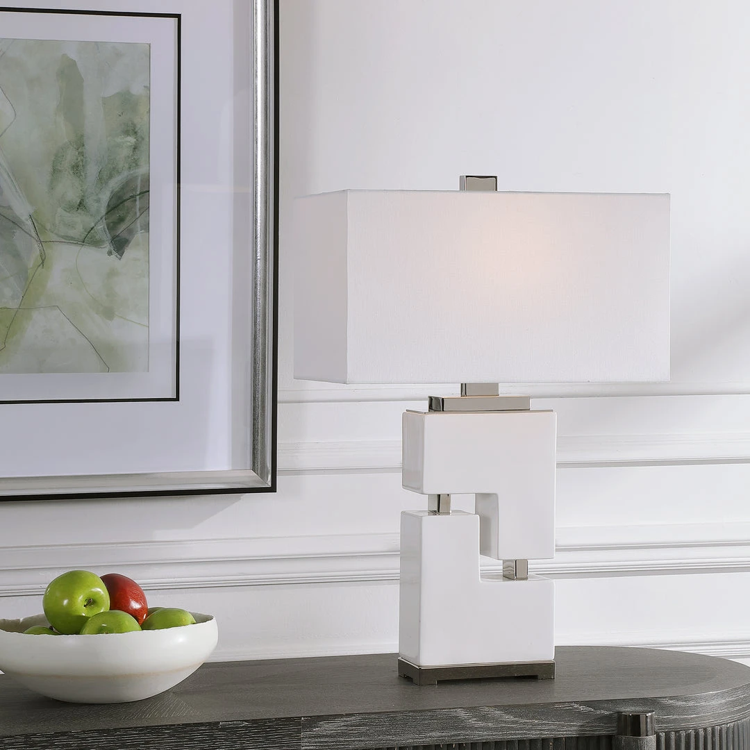 Uttermost Tetris White Table Lamp Table Lamps 4 Uttermost Tetris White Table Lamp Table Lamps