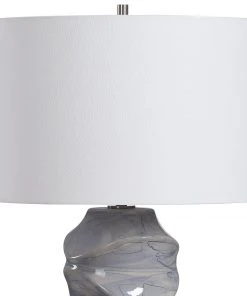 Uttermost Waves Blue & White Table Lamp Table Lamps