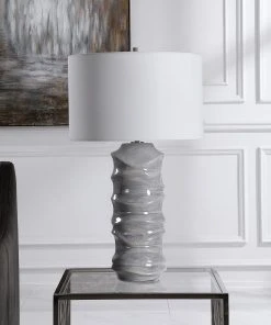 Uttermost Waves Blue & White Table Lamp Table Lamps