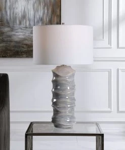 Uttermost Waves Blue & White Table Lamp Table Lamps