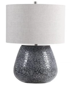 Uttermost Pebbles Metallic Gray Table Lamp