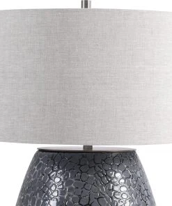Uttermost Pebbles Metallic Gray Table Lamp