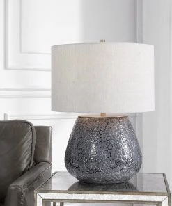 Uttermost Pebbles Metallic Gray Table Lamp