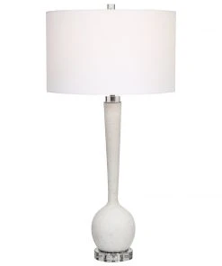 Uttermost Kently White Marble Table Lamp