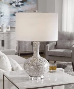 Uttermost Turbulence Distressed White Table Lamp Table Lamps