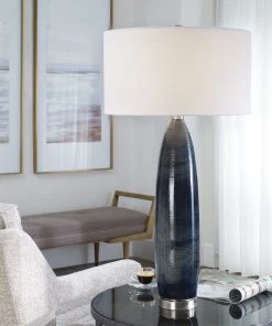 Uttermost Cullen Blue Gray Table Lamp