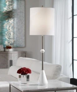 Uttermost Chantilly Modern White Buffet Lamp Table Lamps