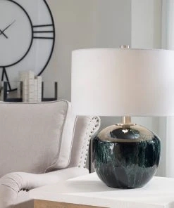 Uttermost Highlands Deep Green Table Lamp Table Lamps
