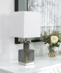Uttermost Cabrillo Gray Glaze Accent Lamp Table Lamps
