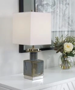 Uttermost Cabrillo Gray Glaze Accent Lamp Table Lamps