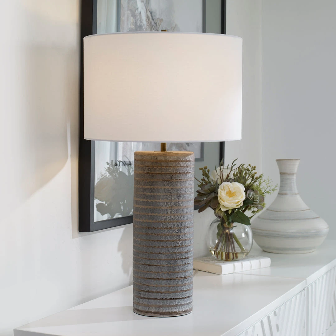 Uttermost Monolith Gray Table Lamp 6 Uttermost Monolith Gray Table Lamp