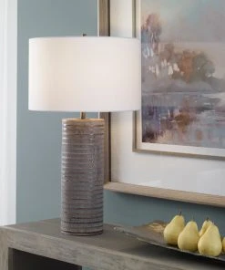 Uttermost Monolith Gray Table Lamp