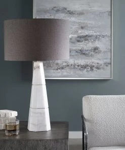 Uttermost Citadel White Marble Table Lamp Table Lamps