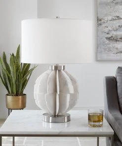 Table Lamps Uttermost Repetition White Marble Table Lamp