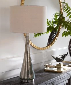 Uttermost Contour Metallic Glass Table Lamp
