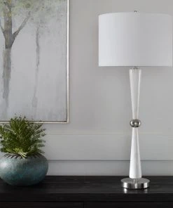 Table Lamps Uttermost Hourglass White Table Lamp