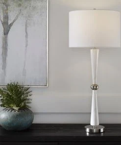 Table Lamps Uttermost Hourglass White Table Lamp