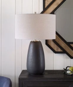 Uttermost Twilight Satin Black Table Lamp Table Lamps