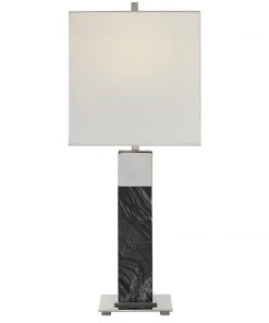 Uttermost Pilaster Black Marble Table Lamp