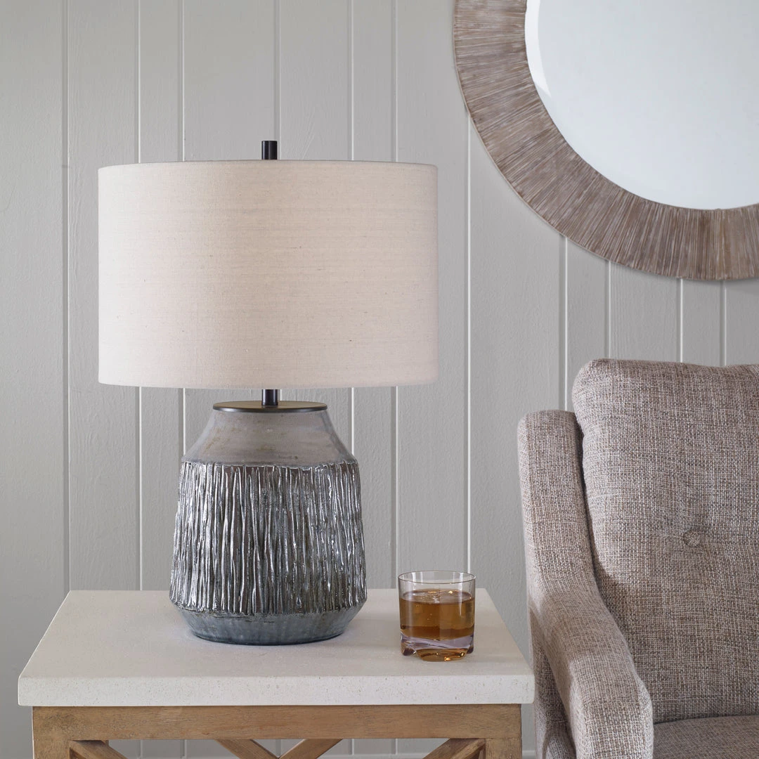 Uttermost Neolithic Blue-Gray Table Lamp Table Lamps 4 Uttermost Neolithic Blue-Gray Table Lamp Table Lamps