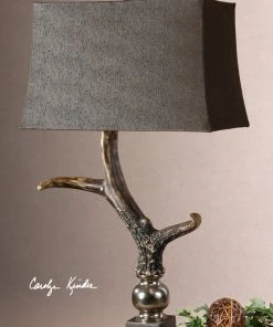 Uttermost Stag Horn Dark Shade Table Lamp Table Lamps