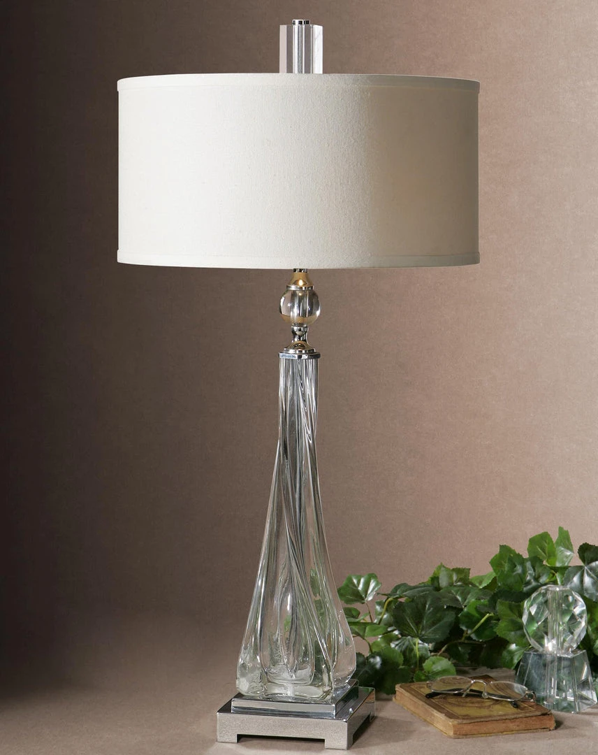 Uttermost Grancona Twisted Glass Table Lamp 4 Uttermost Grancona Twisted Glass Table Lamp